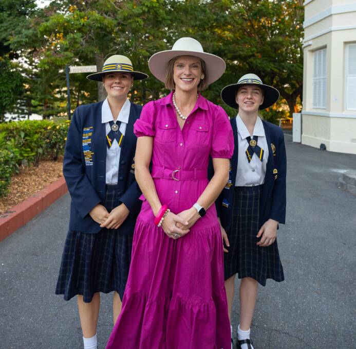 Rockhampton Girls Grammar School principal Kara Krehlik with head girls, Georgia Priddle and Kara-Lee Buckton. Picture supplied